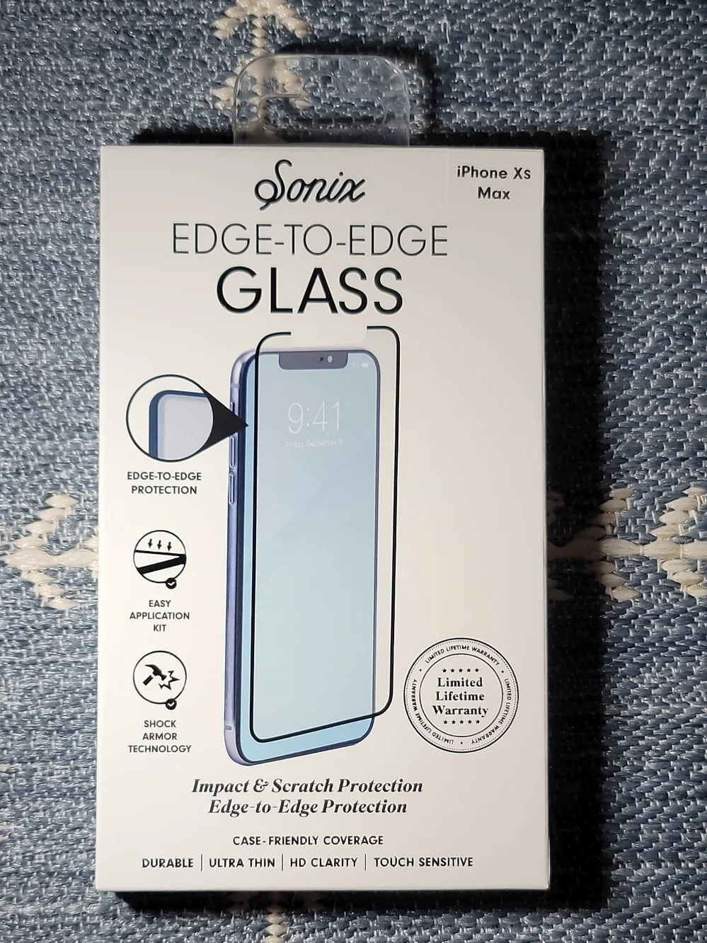Sonix Edge-to-Edge Glass Screen Protector for iPhone Xs Max - Clear
